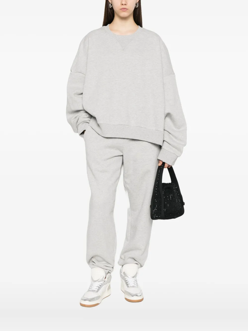 Entire Studios Crew-neck Cotton Sweatshirt In Gray