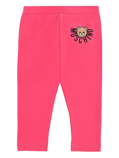 Moschino Kids teddy-logo leggings