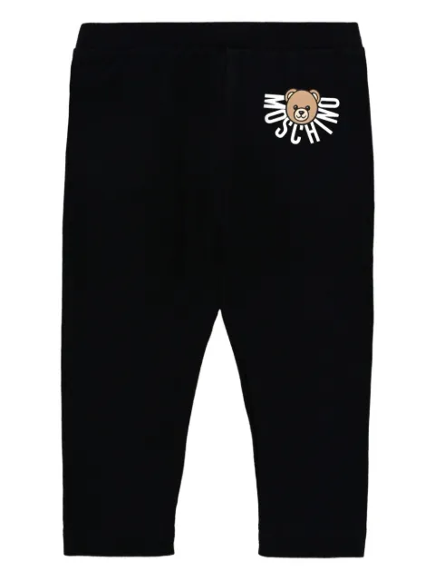 Moschino Kids teddy-logo leggings