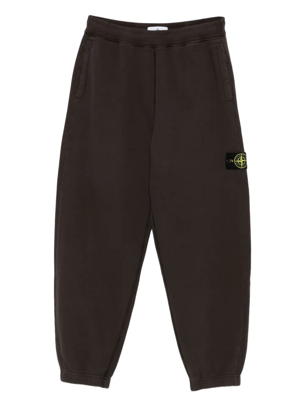 Stone Island 6200004 broek met logopatch en cuffs Grijs