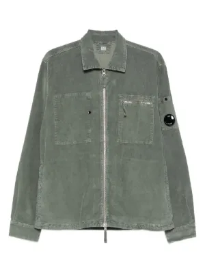 CP COMPANY ブラウン オイルコットン ジャケット C．P COMPANY(シーピーカンパニー) CHROME-R FULL BUTTON JACKET