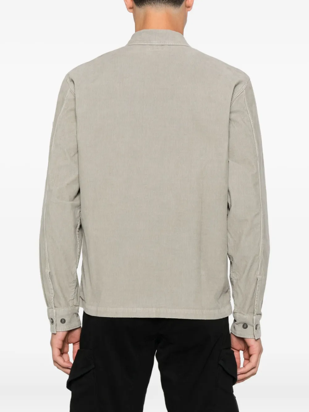 C.P. Company Ribfluwelen shirtjack met Lens-detail Groen