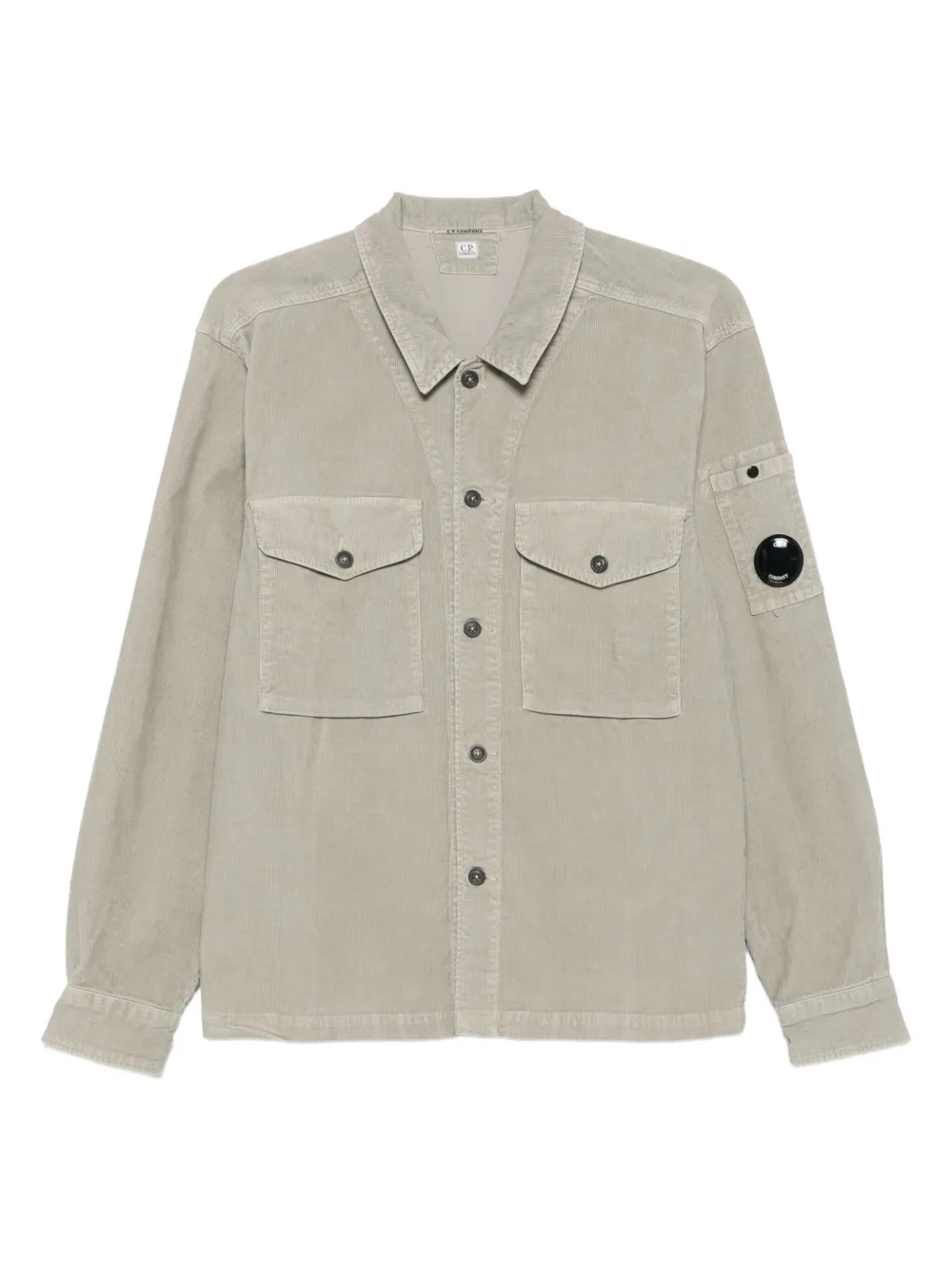 C.P. Company Lens-detail corduroy shirt jacket - グリーン C.P. Company Lens-detail corduroy shirt jacket - グリーン