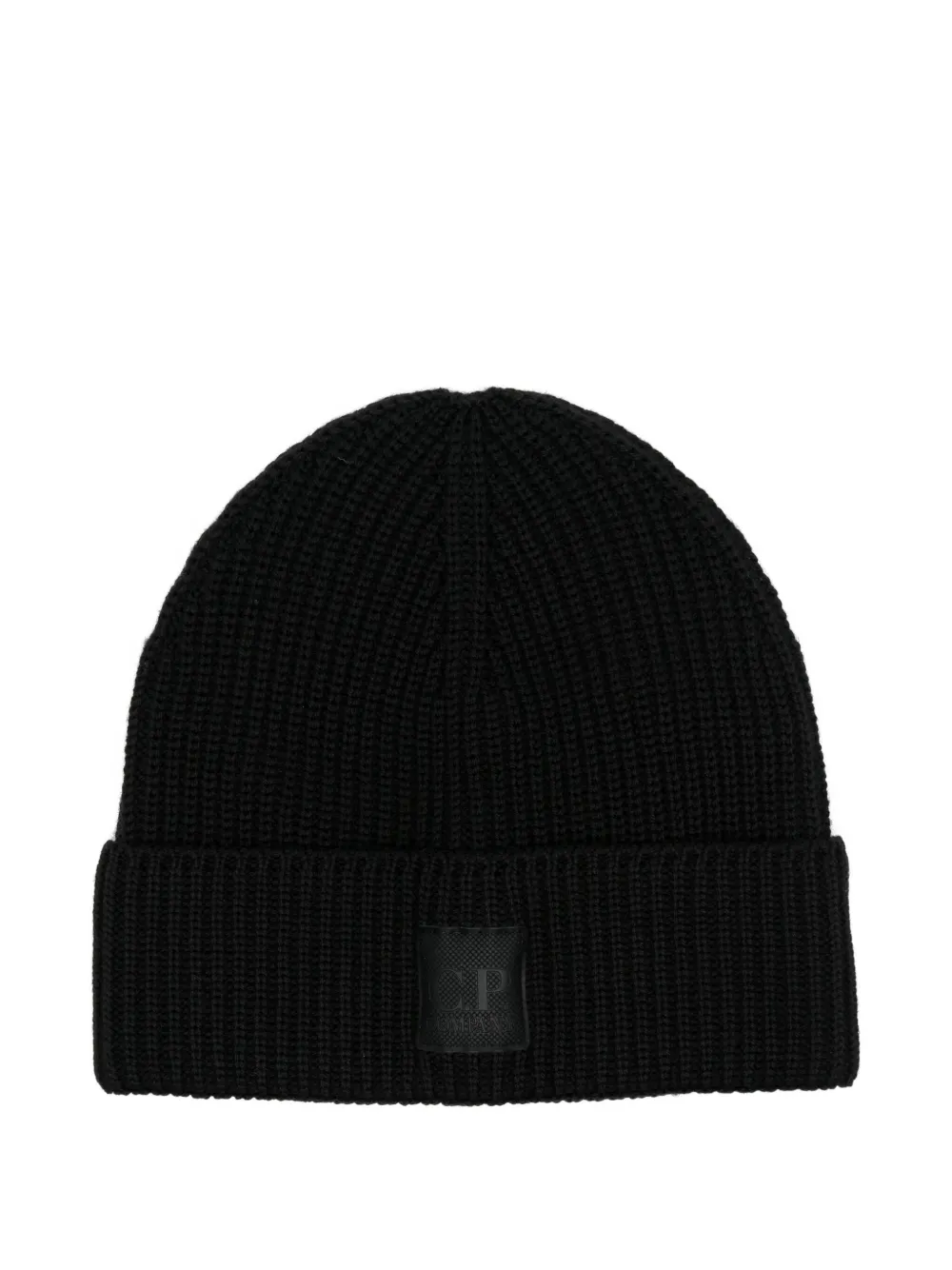 C.p. Company Cp Company Accessories Knit Cap In Extrafine Merino Wool In Black