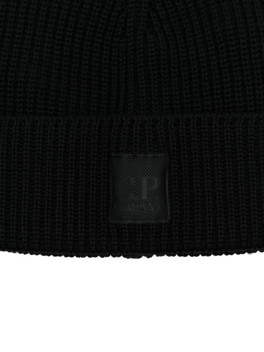 C.p. Company Cp Company Accessories Knit Cap In Extrafine Merino Wool In Black