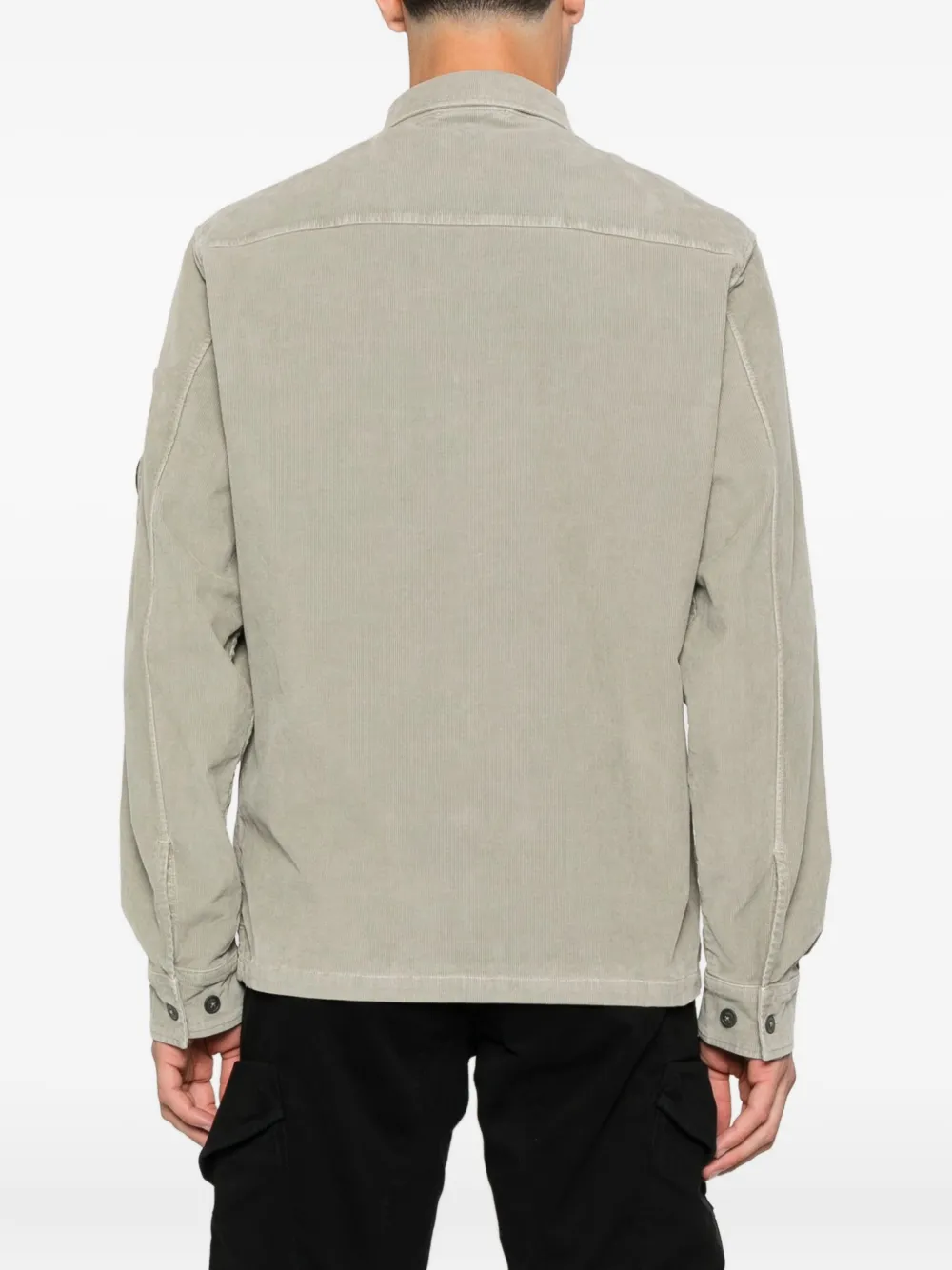 C.P. Company Lens-detail corduroy shirt Groen