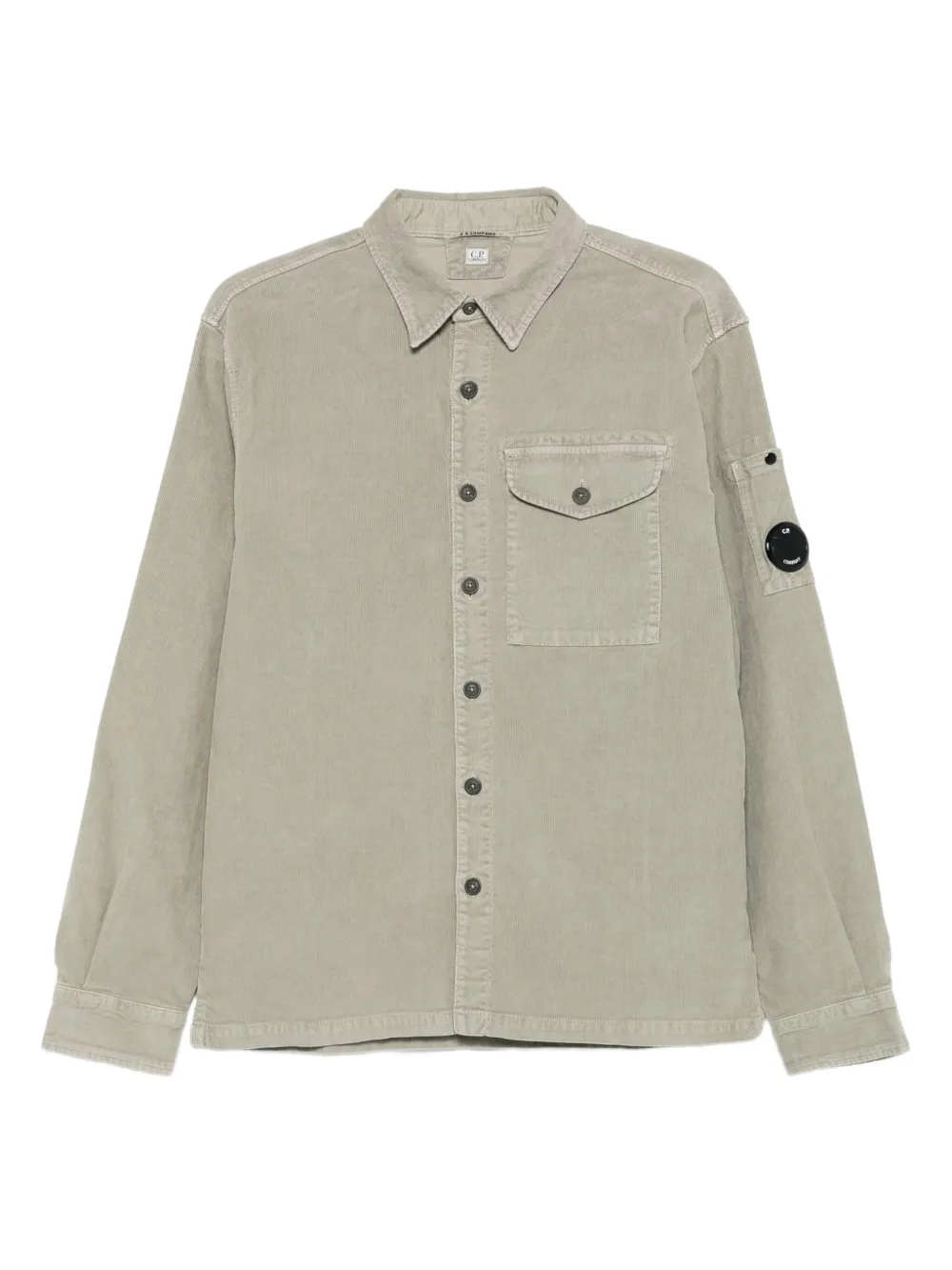 C.P. Company Lens-detail corduroy shirt Groen
