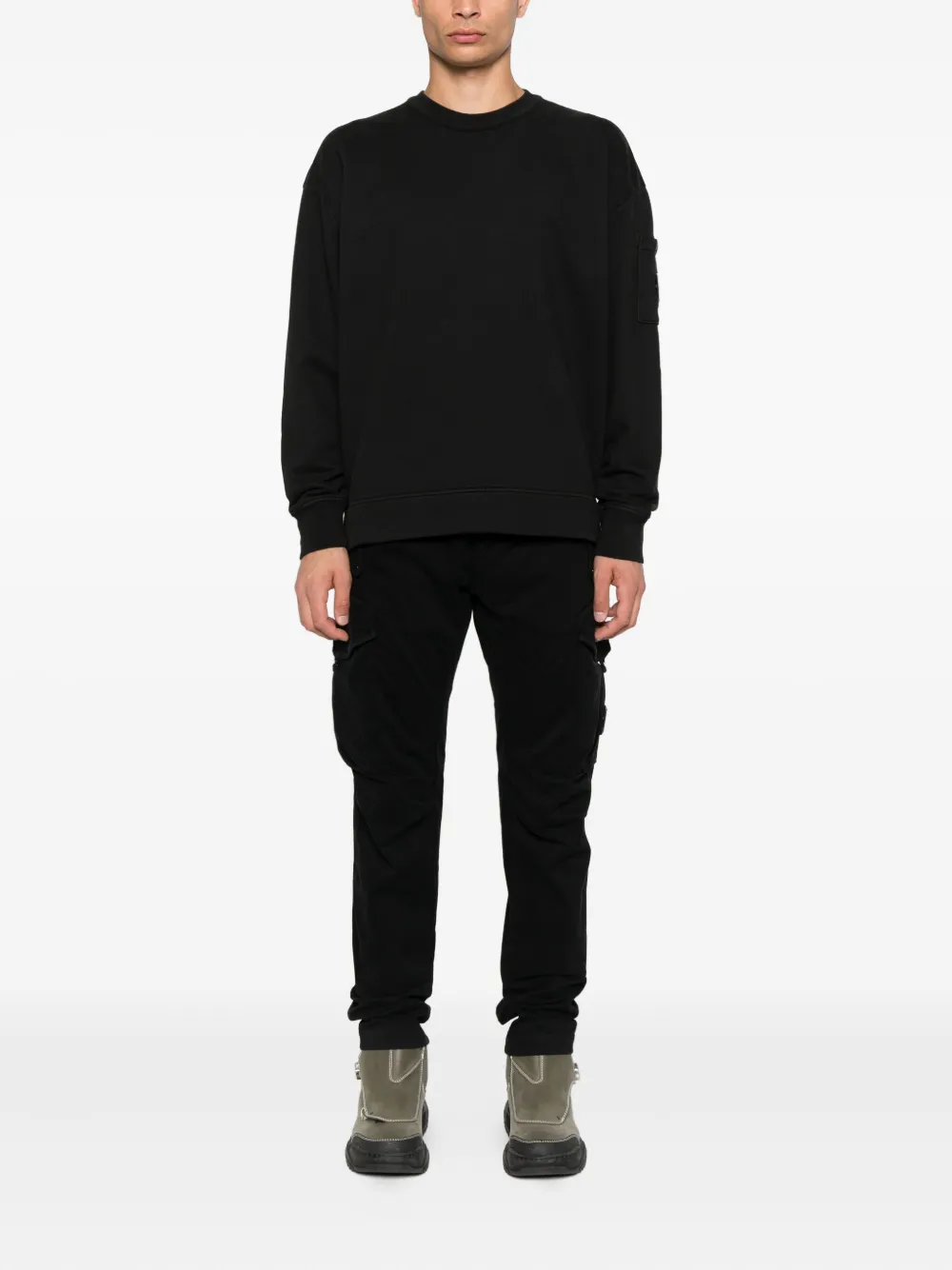 C.P. Company Sweater met zakdetail Zwart