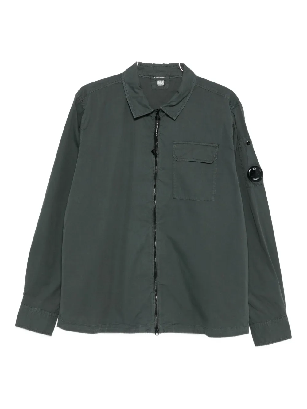 C.p. Company Overshirt In Organic Gabardine Clothing In Gray