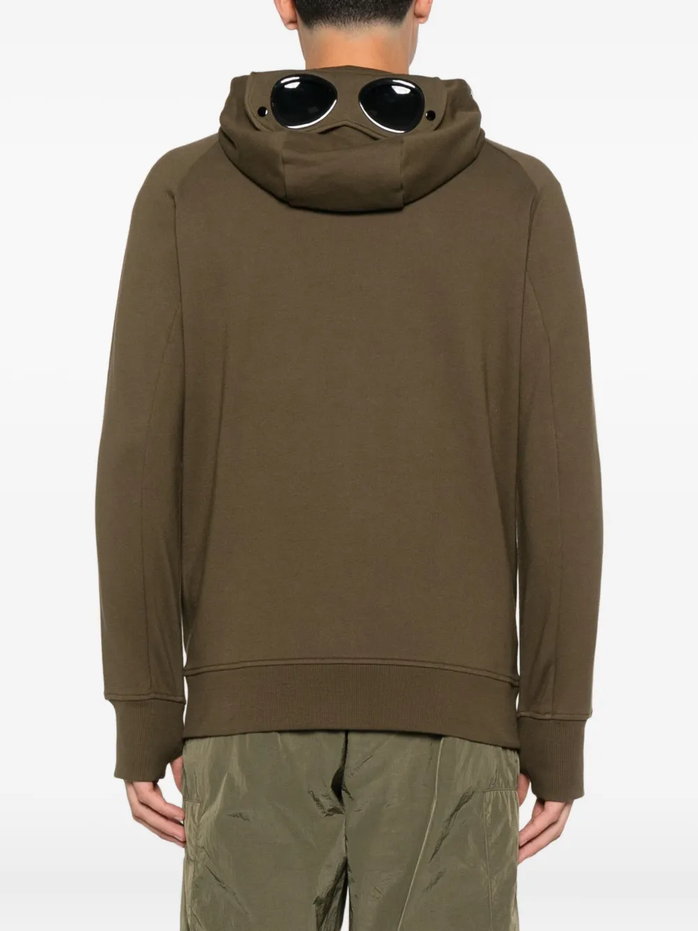 C.P. Company Hoodie met rits Groen