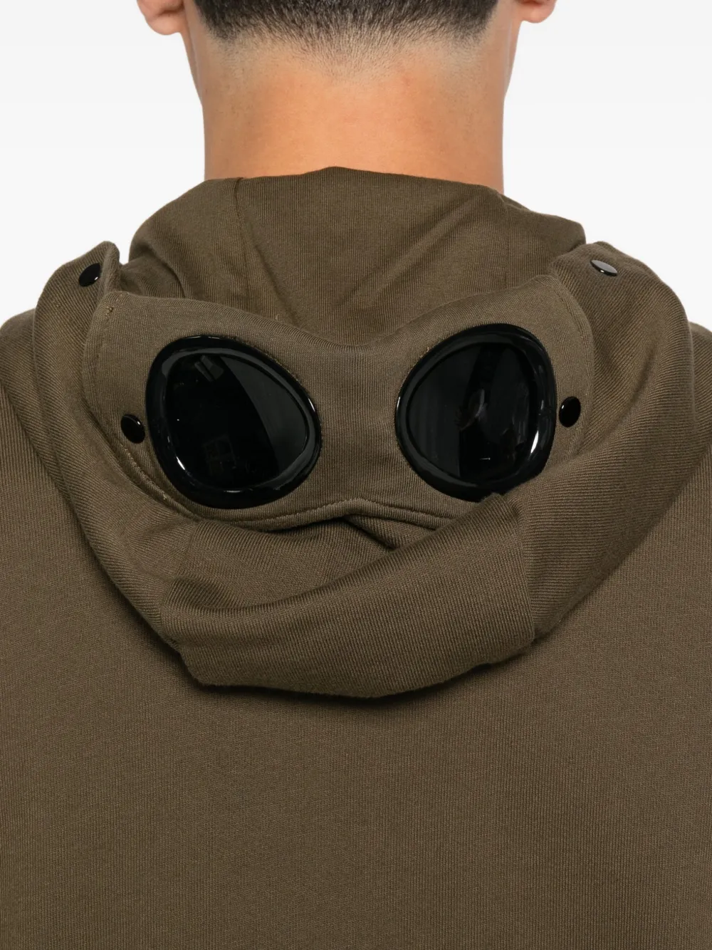 C.P. Company Hoodie met rits Groen