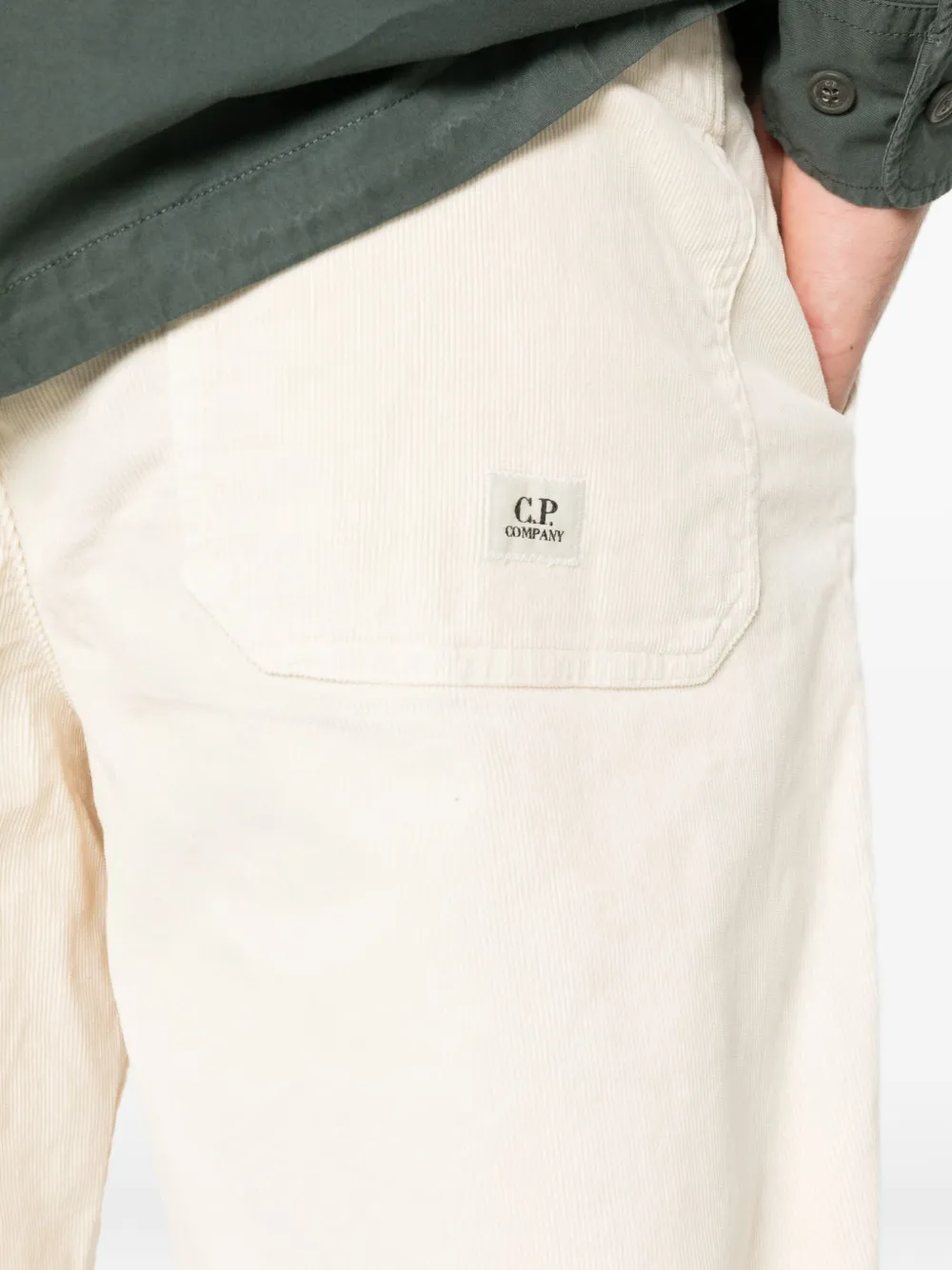 C.P. Company Broek van stretch-katoen Geel