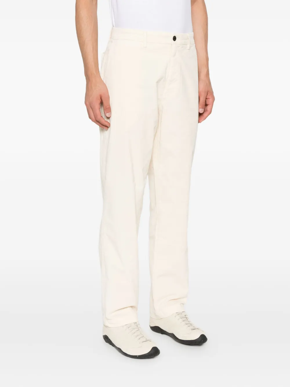 C.P. Company Broek van stretch-katoen Geel