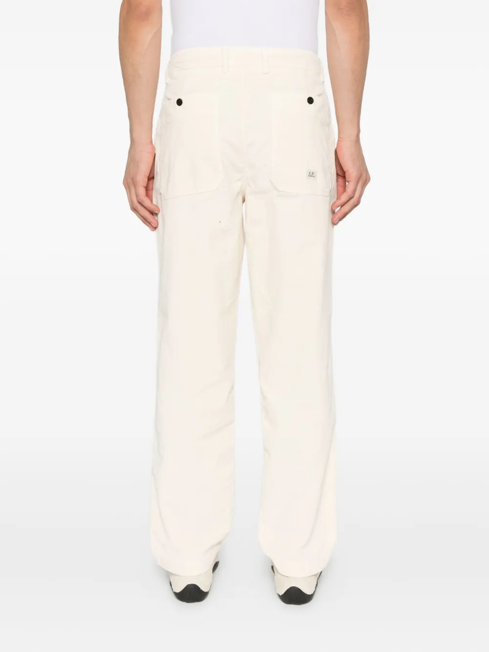 C.P. Company Broek van stretch-katoen Geel