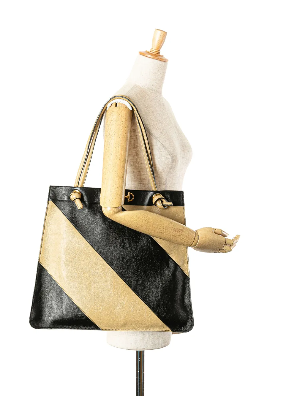 Gucci Pre-Owned 2016-2025 Smooth Calfskin Diagonal Striped Zumi tote bag | Pre-Owned | Image 2