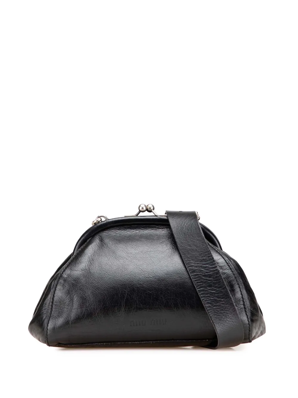 Miu Miu Pre-Owned 2000-2010 Calfskin Kiss Lock shoulder bag | Black | Image 1
