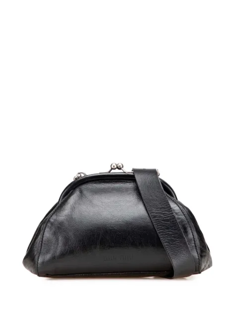 Miu Miu Pre-Owned bolsa de hombro de piel de becerro con broche de beso 2000-2010