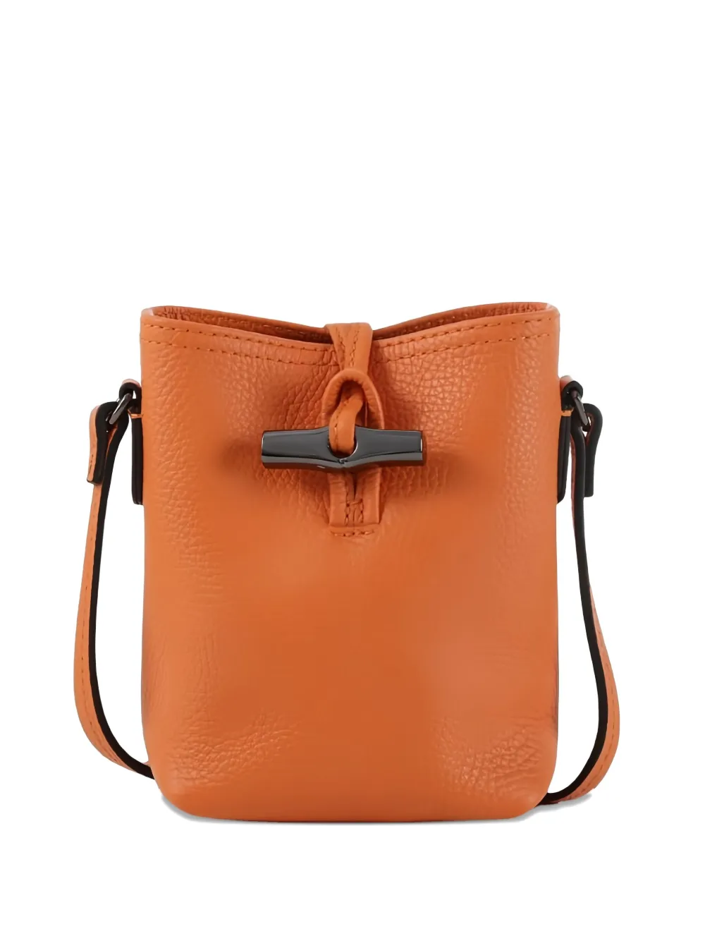 Longchamp Le Roseau leather shoulder bag Oranje