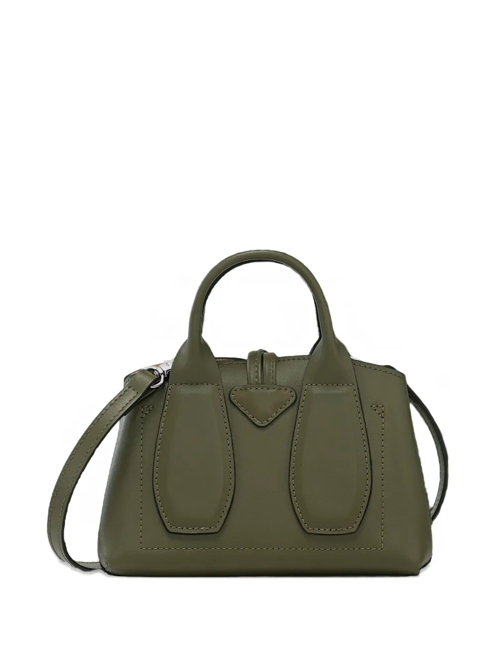 Longchamp top-handle leather shoulder bag Groen