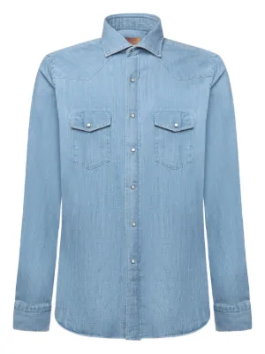 BORRIELLO NAPOLI デニムシャツ | ブルー | FARFETCH JP