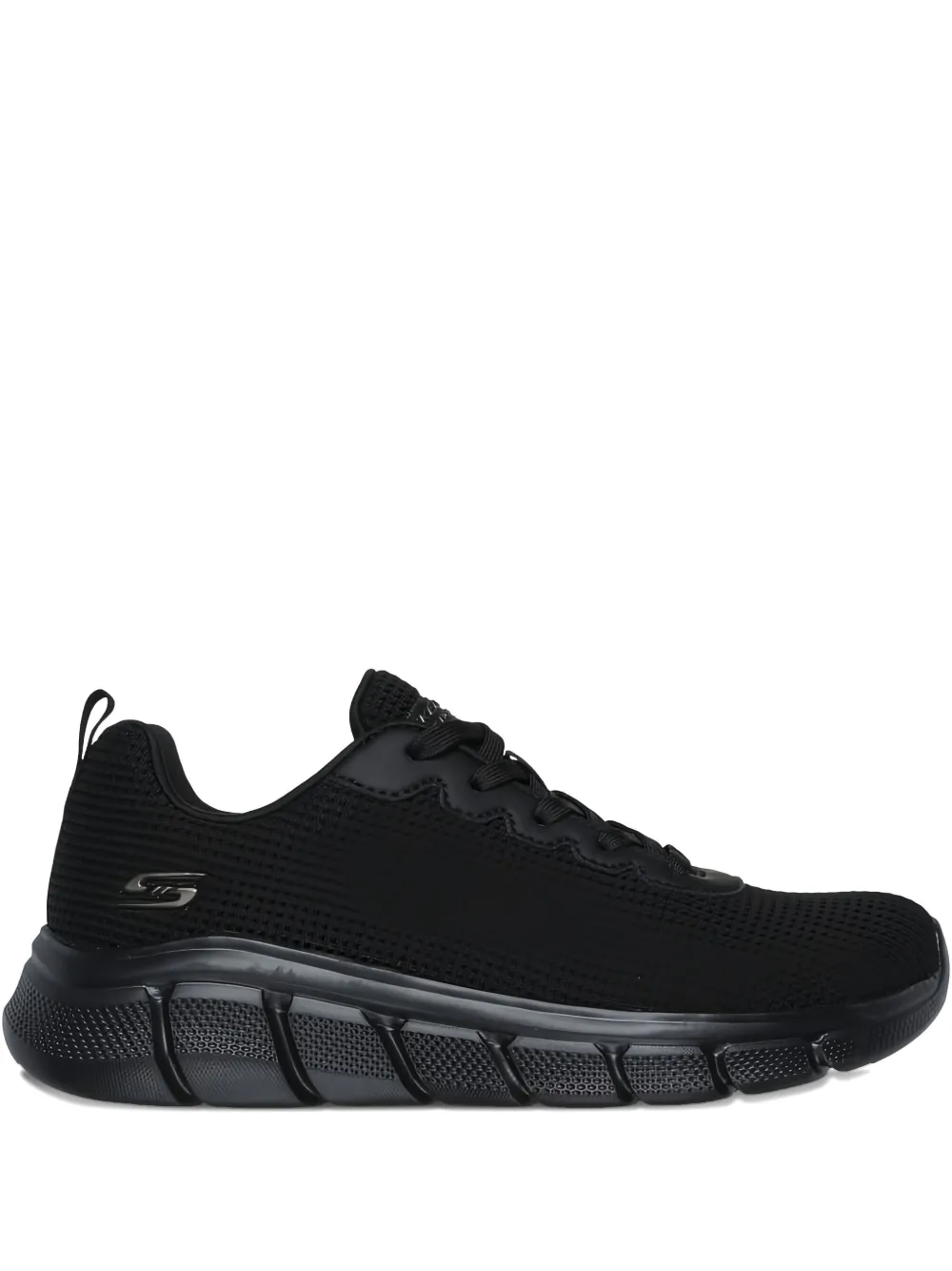 Skechers Uno-Shimmer Away lace-up mesh sneakers Black