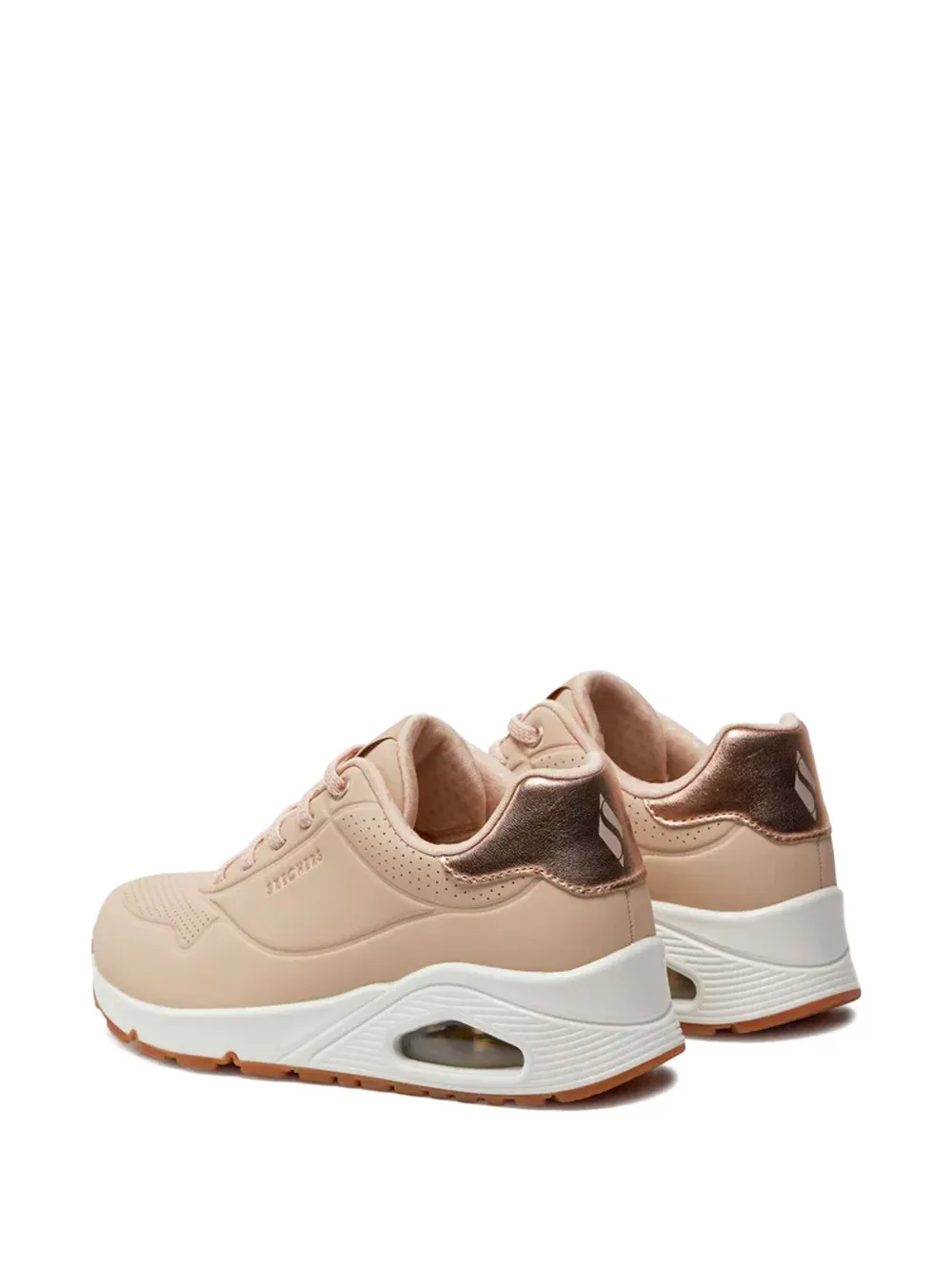 Skechers Uno-Shimmer Away rose-gold detail sneakers Neutrals