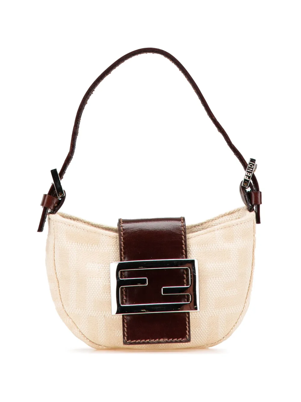 Fendi Pre-Owned 20th Century Mini Zucca Canvas Croissant handbag | Brown | Image 1