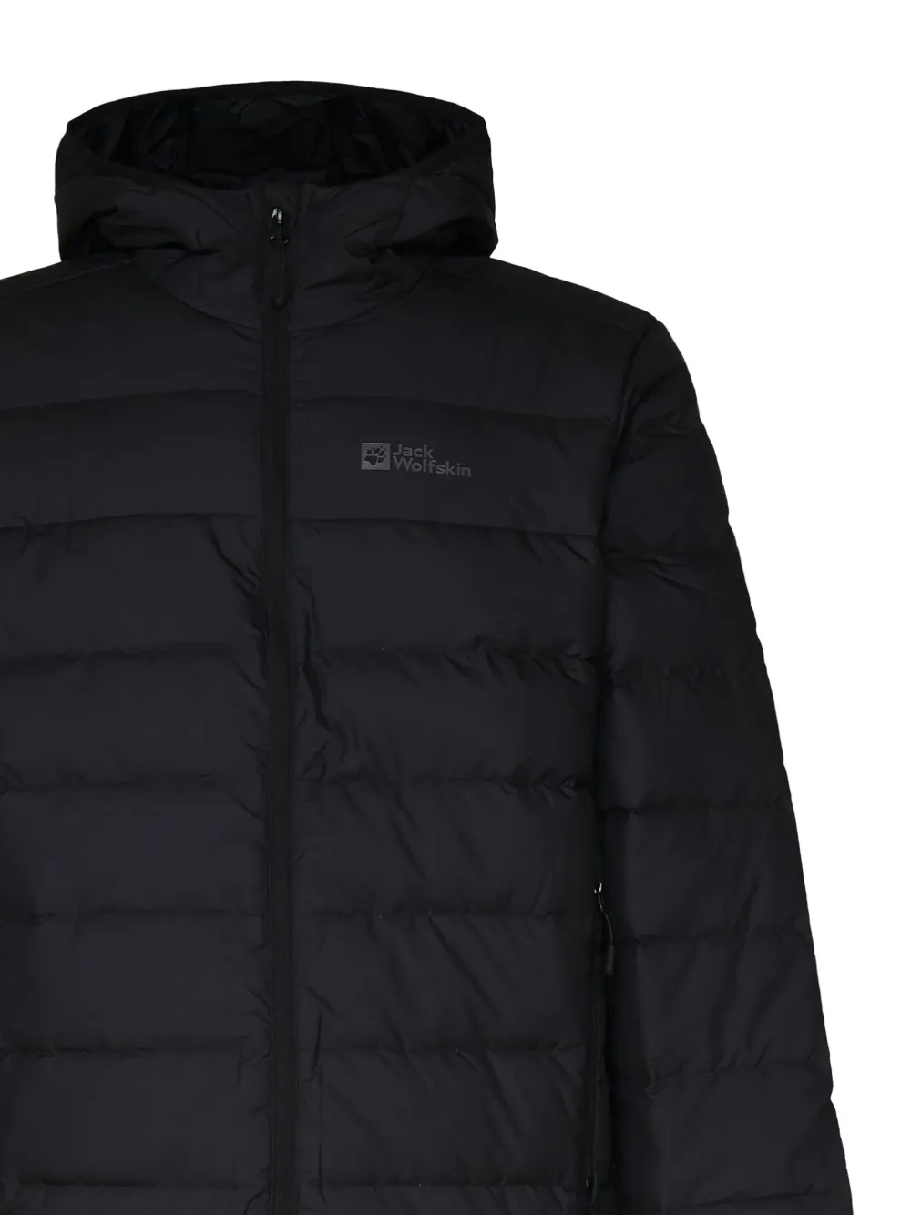 JACK WOLFSKIN hooded puffer jacket Zwart