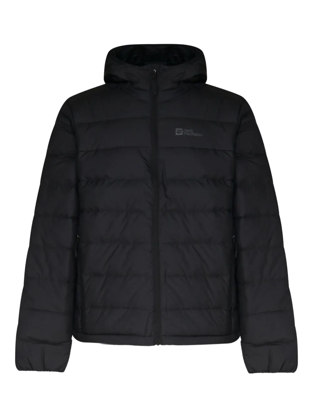 JACK WOLFSKIN hooded puffer jacket Zwart