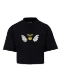 Barrow kids pearl-embellished angel-wing T-shirt - Black