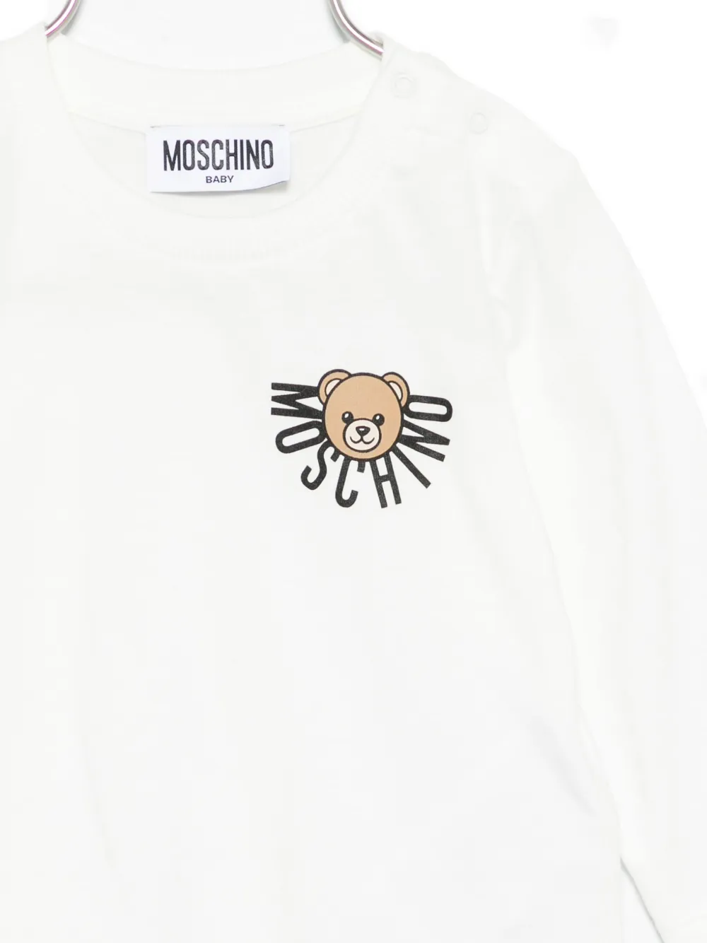Moschino Kids teddy-logo long-sleeve T-shirt Wit