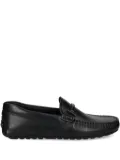 BOSS logo-bar loafers - Black