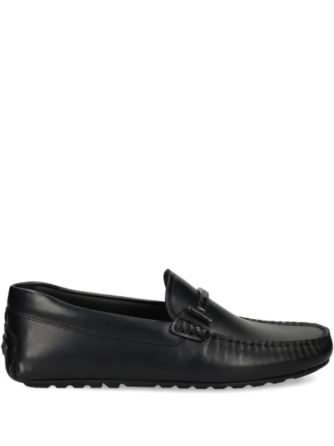 BOSS logo-bar loafers