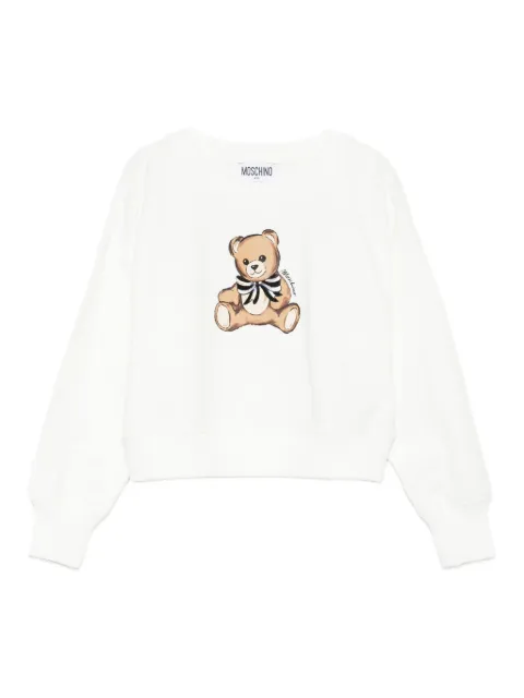 Moschino Kids sudadera con oso estampado