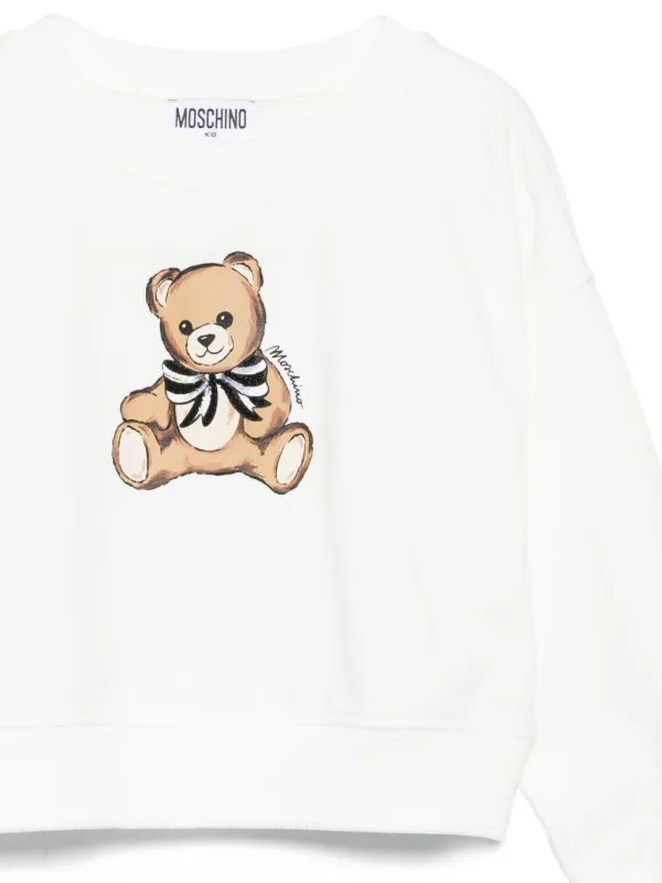 Moschino Kids ベアプリント スウェットシャツ | ホワイト | FARFETCH JP