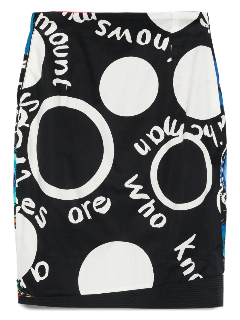Versace Pre-Owned 1990s rok met cirkelprint - Zwart