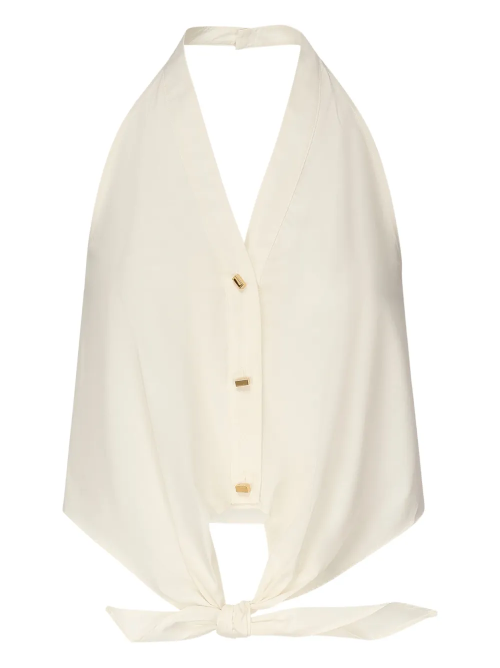 Marciano button-front tie-front top | White | Image 1