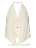 Marciano button-front tie-front top - White