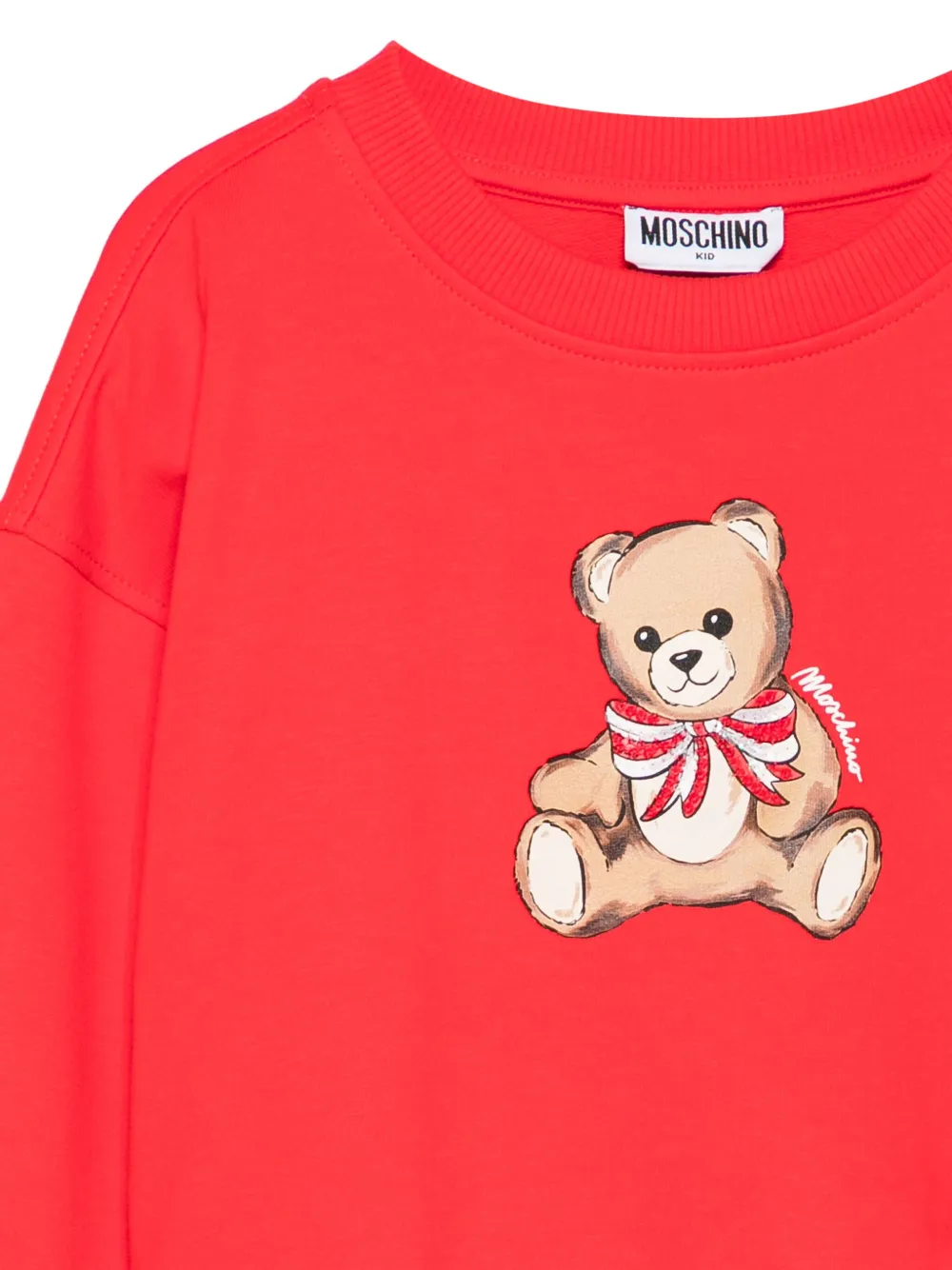 Moschino Kids bear-print sweatshirt Rood