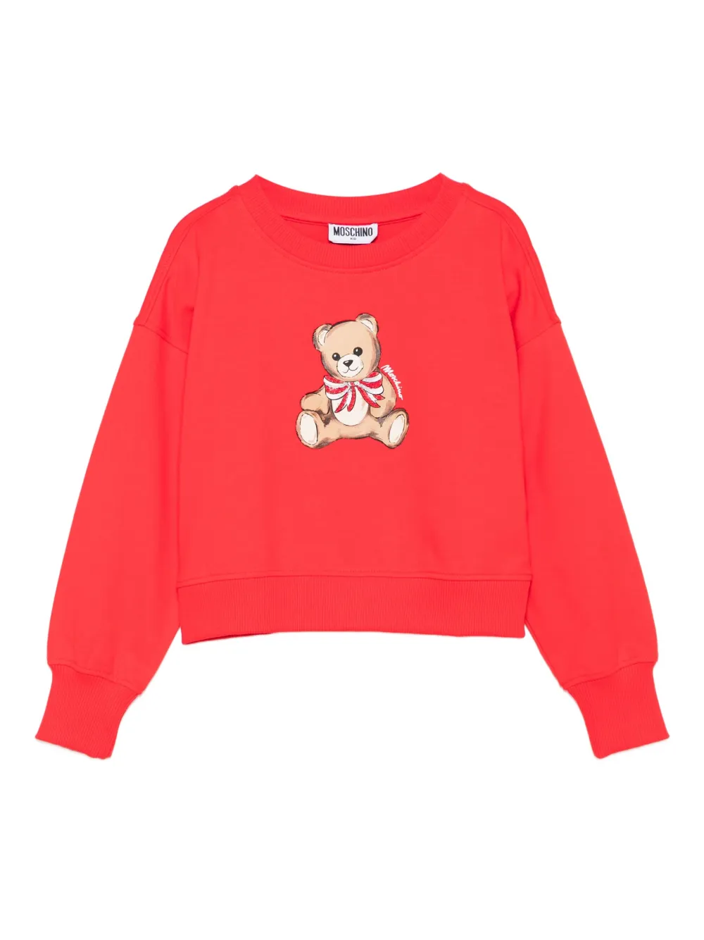 Moschino Kids bear-print sweatshirt Rood