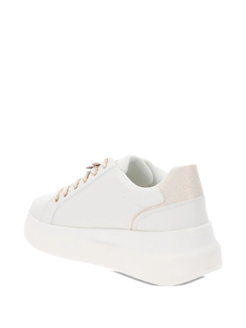 byblos embellished platform lace-up sneakers White