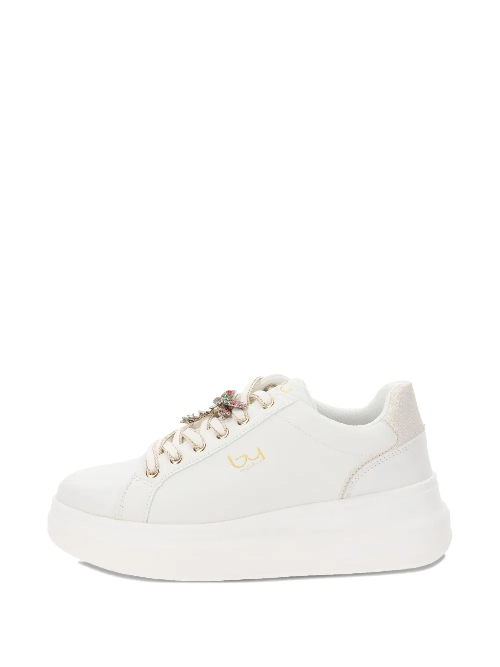 byblos embellished platform lace-up sneakers White