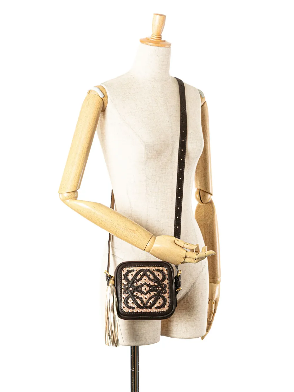 Loewe Pre-Owned 2007 Mini Anagram Leather Tassel crossbody bag | Pre-Owned | Image 2