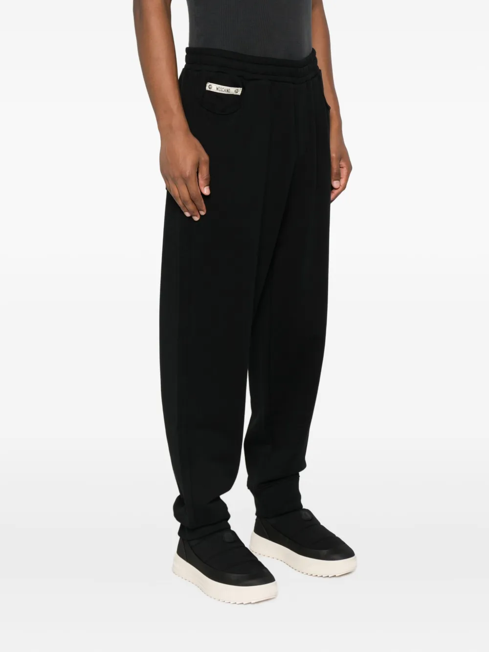 Moschino zip-pocket cuffed trousers Zwart
