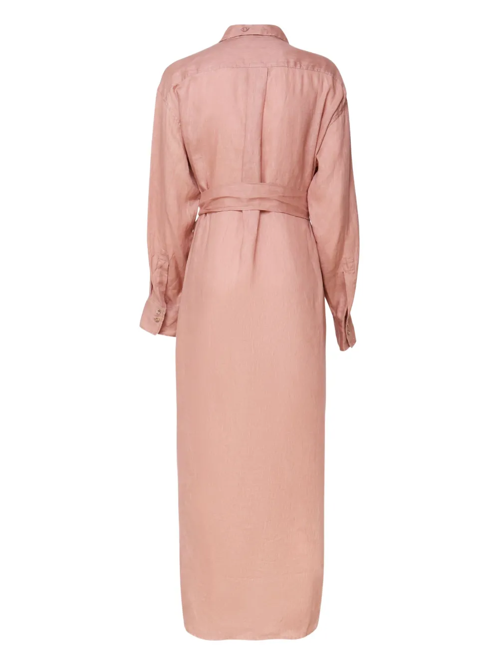 Ottod'Ame Blousejurk met knopen en ceintuur Roze