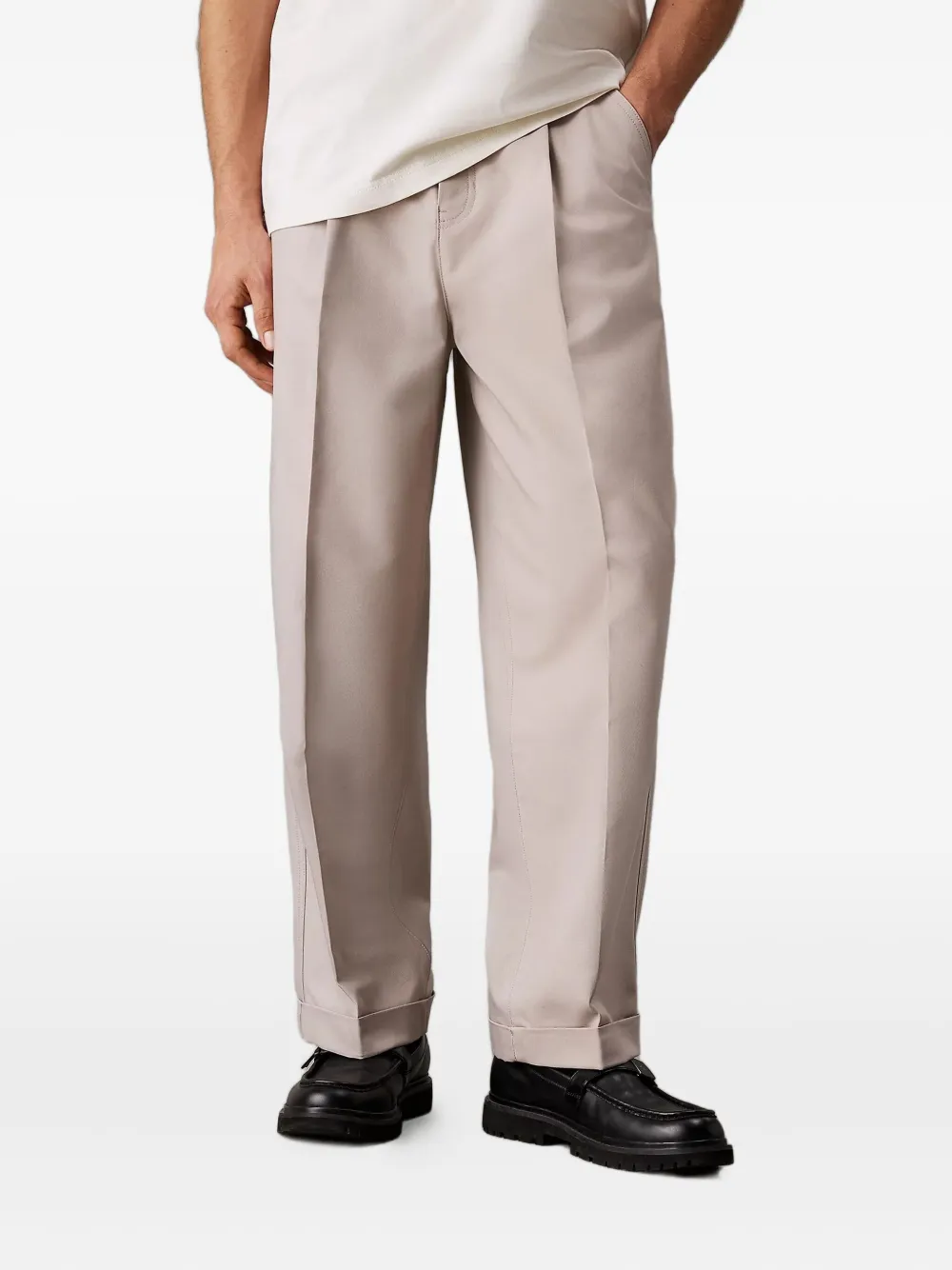 Calvin Klein pleated-front trousers - Grigio
