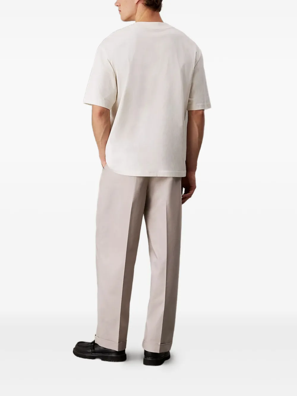 Calvin Klein Broek met geplooide voorkant Grijs