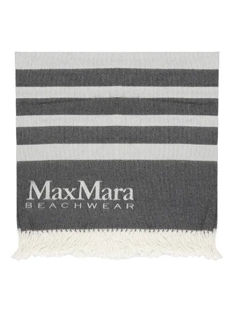 Max Mara striped fringed towel