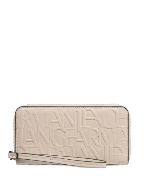 Armani Exchange logo-motif zip-around wallet