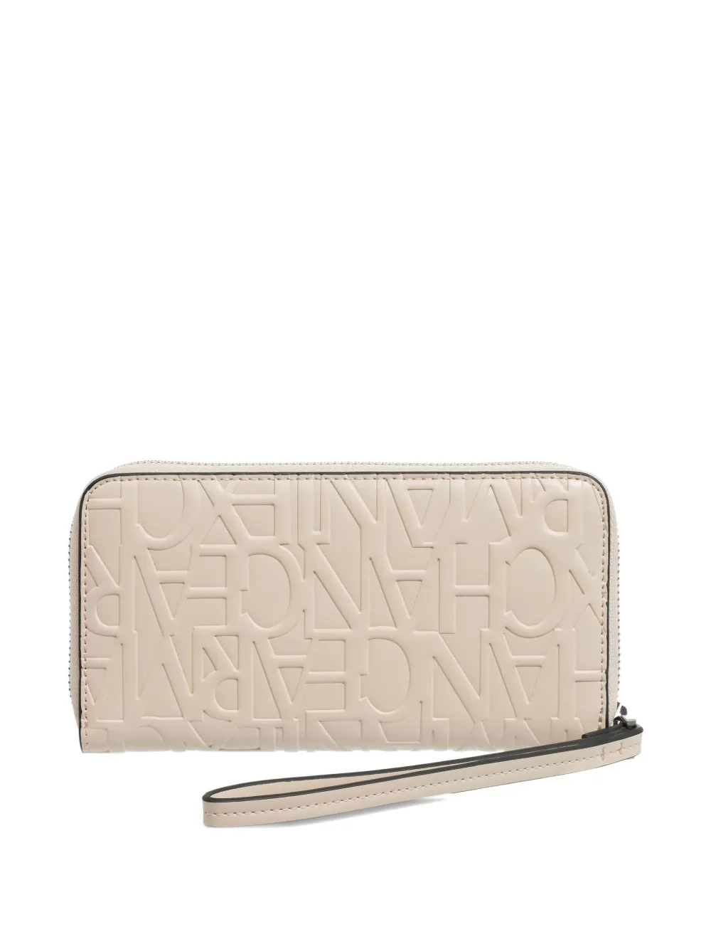 Armani Exchange Portemonnee met logopatroon en rits Beige